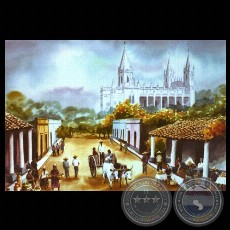 IGLESIA DE SAN LORENZO - Acuarela de Carlos Benítez - Año 2.000